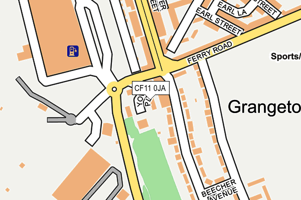 CF11 0JA map - OS OpenMap – Local (Ordnance Survey) CF11 0JA map - OS OpenMap – Local (Ordnance Survey)
