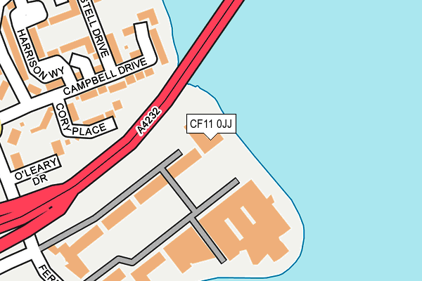 CF11 0JJ map - OS OpenMap – Local (Ordnance Survey) CF11 0JJ map - OS OpenMap – Local (Ordnance Survey)
