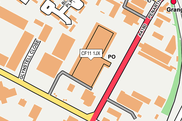 CF11 1JX map - OS OpenMap – Local (Ordnance Survey) CF11 1JX map - OS OpenMap – Local (Ordnance Survey)