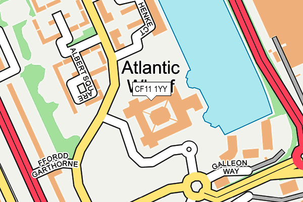 CF11 1YY map - OS OpenMap – Local (Ordnance Survey) CF11 1YY map - OS OpenMap – Local (Ordnance Survey)