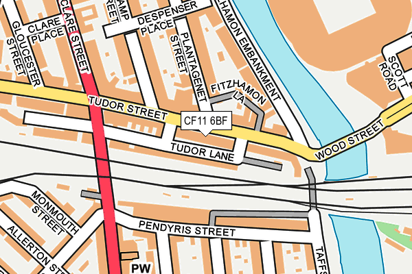 CF11 6BF map - OS OpenMap – Local (Ordnance Survey) CF11 6BF map - OS OpenMap – Local (Ordnance Survey)