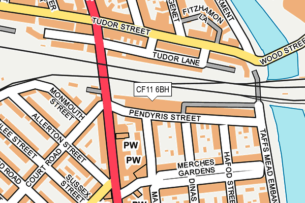 CF11 6BH map - OS OpenMap – Local (Ordnance Survey) CF11 6BH map - OS OpenMap – Local (Ordnance Survey)