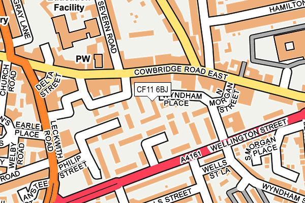 CF11 6BJ map - OS OpenMap – Local (Ordnance Survey) CF11 6BJ map - OS OpenMap – Local (Ordnance Survey)