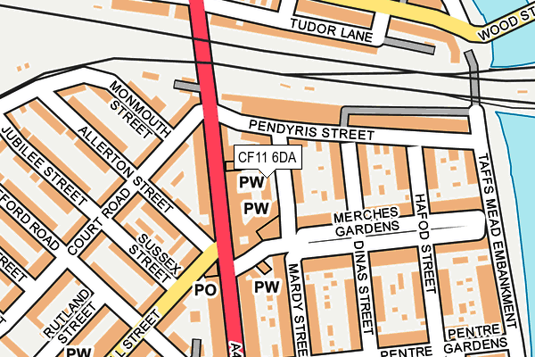 CF11 6DA map - OS OpenMap – Local (Ordnance Survey) CF11 6DA map - OS OpenMap – Local (Ordnance Survey)