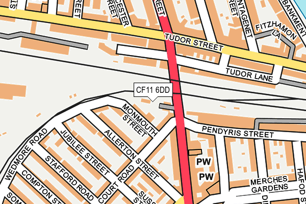 CF11 6DD map - OS OpenMap – Local (Ordnance Survey) CF11 6DD map - OS OpenMap – Local (Ordnance Survey)
