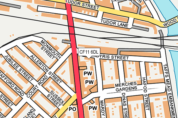 CF11 6DL map - OS OpenMap – Local (Ordnance Survey) CF11 6DL map - OS OpenMap – Local (Ordnance Survey)