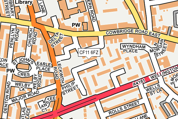 CF11 6FZ map - OS OpenMap – Local (Ordnance Survey) CF11 6FZ map - OS OpenMap – Local (Ordnance Survey)