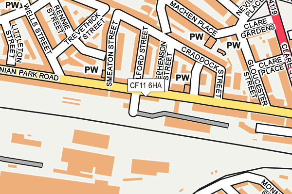 CF11 6HA map - OS OpenMap – Local (Ordnance Survey) CF11 6HA map - OS OpenMap – Local (Ordnance Survey)