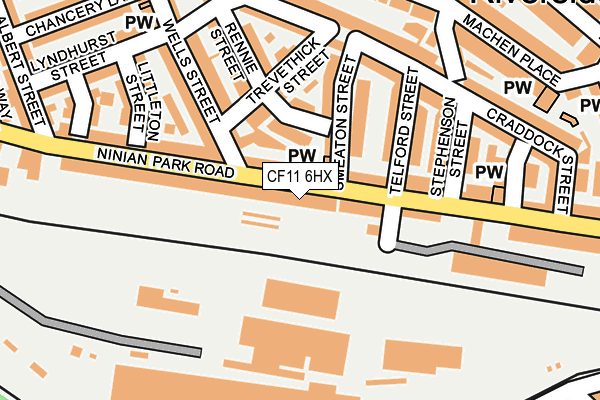 CF11 6HX map - OS OpenMap – Local (Ordnance Survey) CF11 6HX map - OS OpenMap – Local (Ordnance Survey)