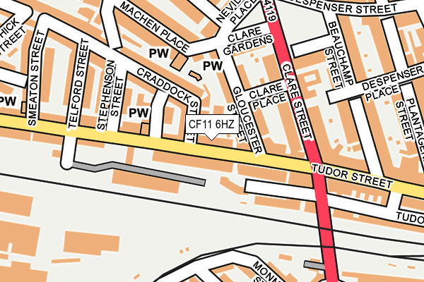 CF11 6HZ map - OS OpenMap – Local (Ordnance Survey) CF11 6HZ map - OS OpenMap – Local (Ordnance Survey)