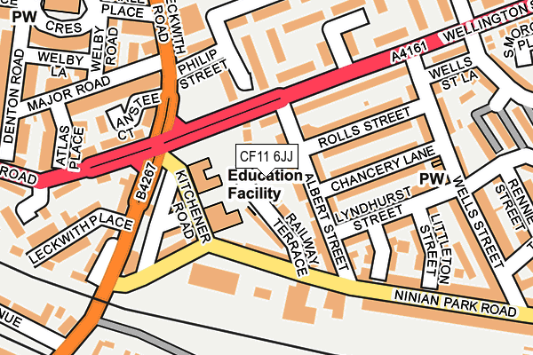 CF11 6JJ map - OS OpenMap – Local (Ordnance Survey) CF11 6JJ map - OS OpenMap – Local (Ordnance Survey)