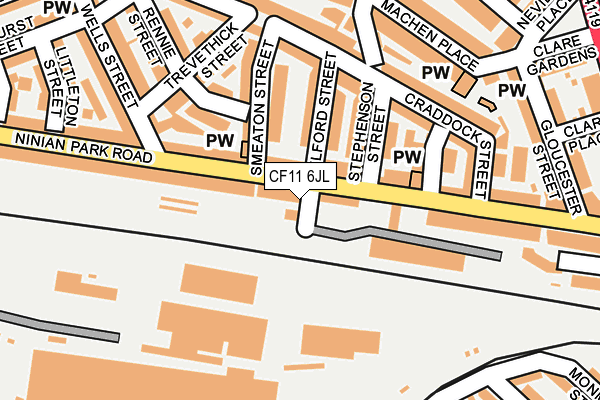 CF11 6JL map - OS OpenMap – Local (Ordnance Survey) CF11 6JL map - OS OpenMap – Local (Ordnance Survey)