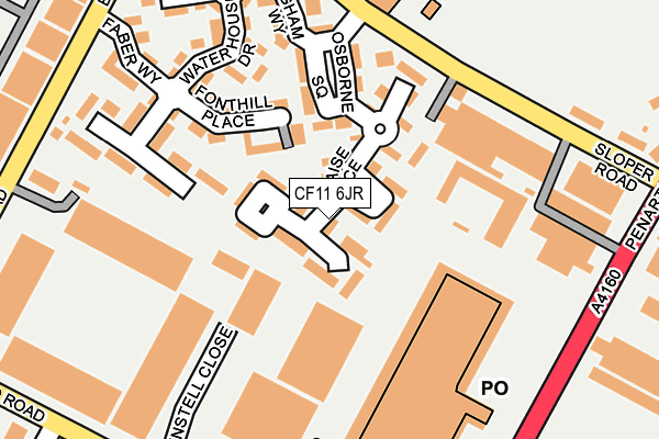 CF11 6JR map - OS OpenMap – Local (Ordnance Survey) CF11 6JR map - OS OpenMap – Local (Ordnance Survey)