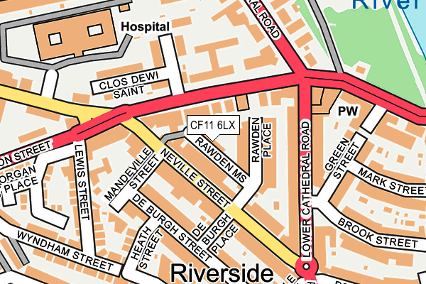 CF11 6LX map - OS OpenMap – Local (Ordnance Survey) CF11 6LX map - OS OpenMap – Local (Ordnance Survey)