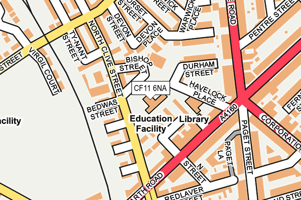 CF11 6NA map - OS OpenMap – Local (Ordnance Survey) CF11 6NA map - OS OpenMap – Local (Ordnance Survey)