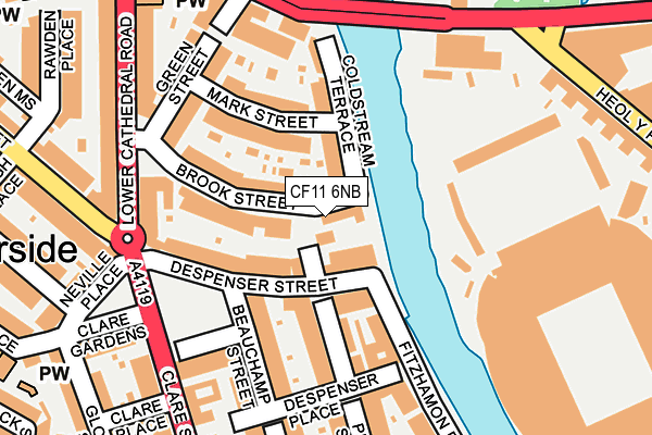 CF11 6NB map - OS OpenMap – Local (Ordnance Survey) CF11 6NB map - OS OpenMap – Local (Ordnance Survey)