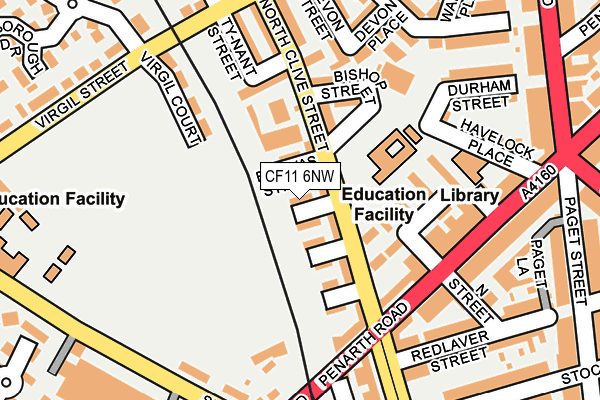 CF11 6NW map - OS OpenMap – Local (Ordnance Survey) CF11 6NW map - OS OpenMap – Local (Ordnance Survey)