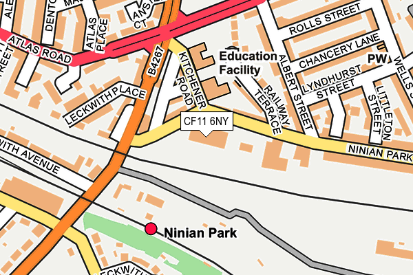 CF11 6NY map - OS OpenMap – Local (Ordnance Survey) CF11 6NY map - OS OpenMap – Local (Ordnance Survey)