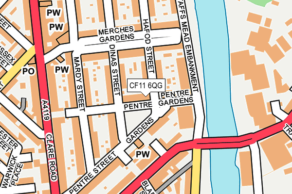 CF11 6QG map - OS OpenMap – Local (Ordnance Survey) CF11 6QG map - OS OpenMap – Local (Ordnance Survey)