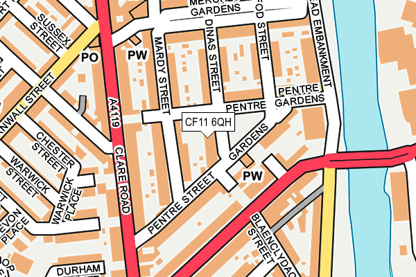 CF11 6QH map - OS OpenMap – Local (Ordnance Survey) CF11 6QH map - OS OpenMap – Local (Ordnance Survey)