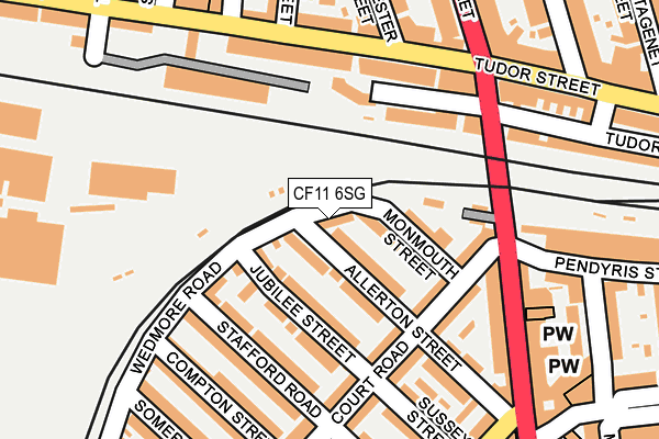 CF11 6SG map - OS OpenMap – Local (Ordnance Survey) CF11 6SG map - OS OpenMap – Local (Ordnance Survey)
