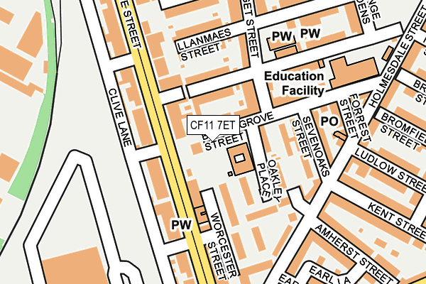 CF11 7ET map - OS OpenMap – Local (Ordnance Survey) CF11 7ET map - OS OpenMap – Local (Ordnance Survey)