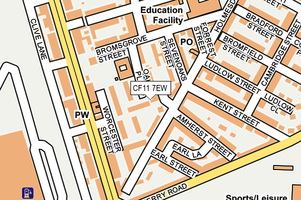 CF11 7EW map - OS OpenMap – Local (Ordnance Survey) CF11 7EW map - OS OpenMap – Local (Ordnance Survey)