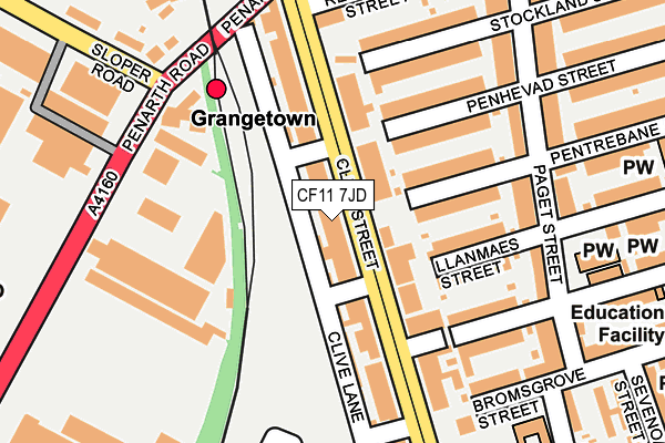 CF11 7JD map - OS OpenMap – Local (Ordnance Survey) CF11 7JD map - OS OpenMap – Local (Ordnance Survey)