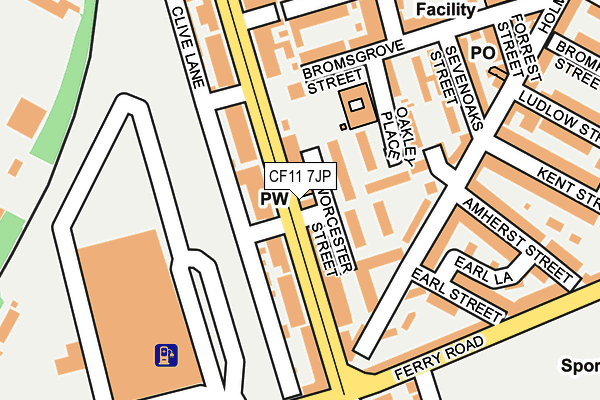 CF11 7JP map - OS OpenMap – Local (Ordnance Survey) CF11 7JP map - OS OpenMap – Local (Ordnance Survey)
