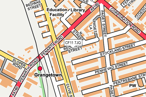 CF11 7JQ map - OS OpenMap – Local (Ordnance Survey) CF11 7JQ map - OS OpenMap – Local (Ordnance Survey)