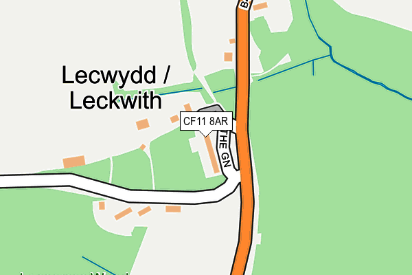 CF11 8AR map - OS OpenMap – Local (Ordnance Survey) CF11 8AR map - OS OpenMap – Local (Ordnance Survey)