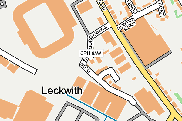 CF11 8AW map - OS OpenMap – Local (Ordnance Survey) CF11 8AW map - OS OpenMap – Local (Ordnance Survey)
