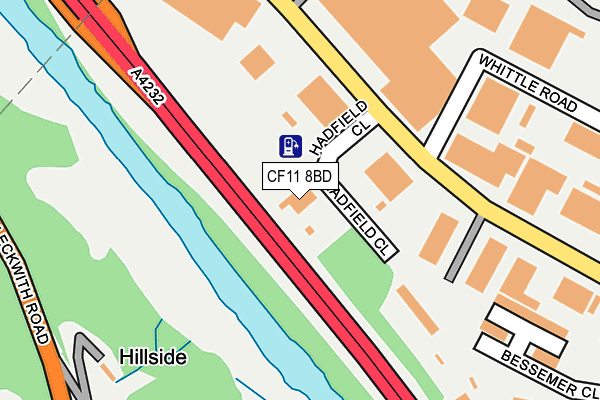 CF11 8BD map - OS OpenMap – Local (Ordnance Survey) CF11 8BD map - OS OpenMap – Local (Ordnance Survey)