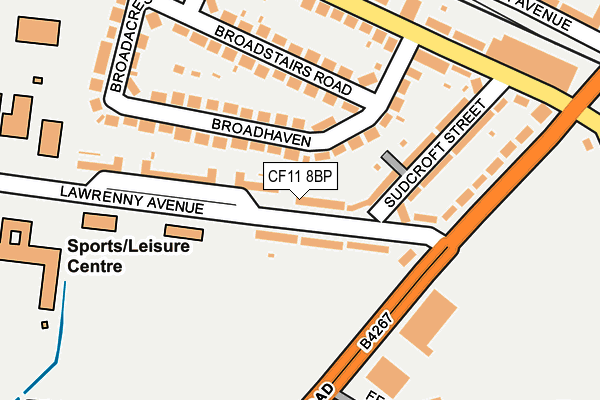 CF11 8BP map - OS OpenMap – Local (Ordnance Survey) CF11 8BP map - OS OpenMap – Local (Ordnance Survey)