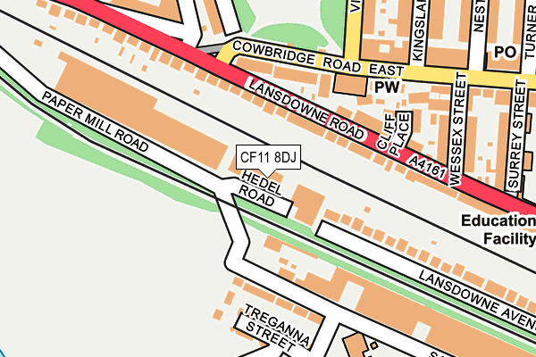 CF11 8DJ map - OS OpenMap – Local (Ordnance Survey) CF11 8DJ map - OS OpenMap – Local (Ordnance Survey)