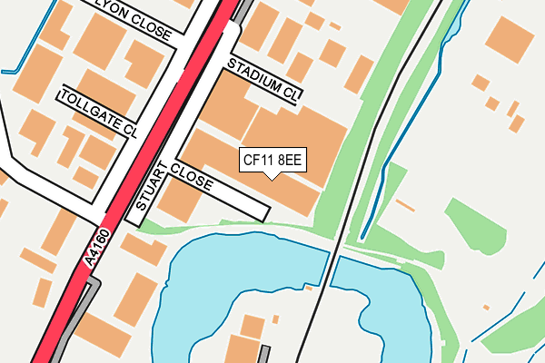 CF11 8EE map - OS OpenMap – Local (Ordnance Survey) CF11 8EE map - OS OpenMap – Local (Ordnance Survey)