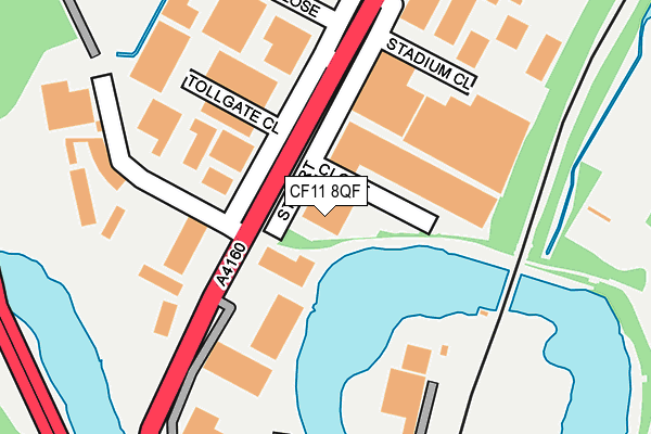 CF11 8QF map - OS OpenMap – Local (Ordnance Survey) CF11 8QF map - OS OpenMap – Local (Ordnance Survey)
