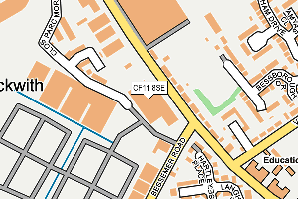 CF11 8SE map - OS OpenMap – Local (Ordnance Survey) CF11 8SE map - OS OpenMap – Local (Ordnance Survey)