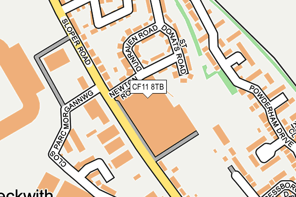 CF11 8TB map - OS OpenMap – Local (Ordnance Survey) CF11 8TB map - OS OpenMap – Local (Ordnance Survey)