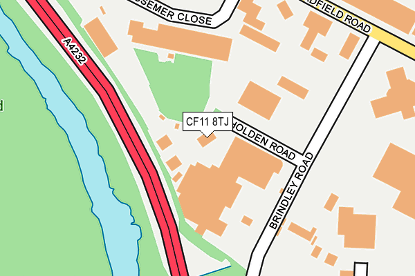 CF11 8TJ map - OS OpenMap – Local (Ordnance Survey) CF11 8TJ map - OS OpenMap – Local (Ordnance Survey)