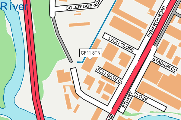 CF11 8TN map - OS OpenMap – Local (Ordnance Survey) CF11 8TN map - OS OpenMap – Local (Ordnance Survey)