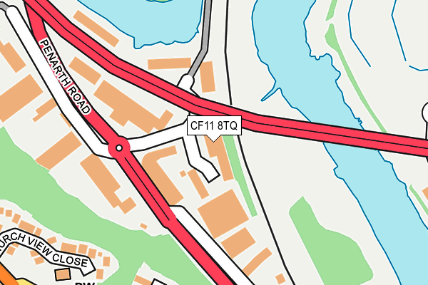 CF11 8TQ map - OS OpenMap – Local (Ordnance Survey) CF11 8TQ map - OS OpenMap – Local (Ordnance Survey)