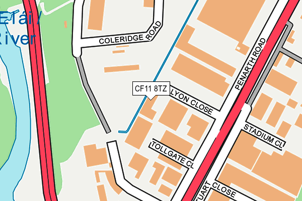 CF11 8TZ map - OS OpenMap – Local (Ordnance Survey) CF11 8TZ map - OS OpenMap – Local (Ordnance Survey)