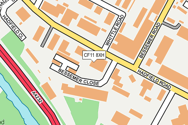 CF11 8XH map - OS OpenMap – Local (Ordnance Survey) CF11 8XH map - OS OpenMap – Local (Ordnance Survey)