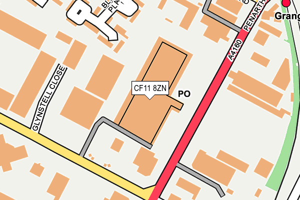 CF11 8ZN map - OS OpenMap – Local (Ordnance Survey) CF11 8ZN map - OS OpenMap – Local (Ordnance Survey)
