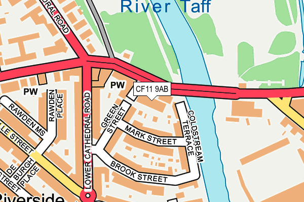 CF11 9AB map - OS OpenMap – Local (Ordnance Survey) CF11 9AB map - OS OpenMap – Local (Ordnance Survey)