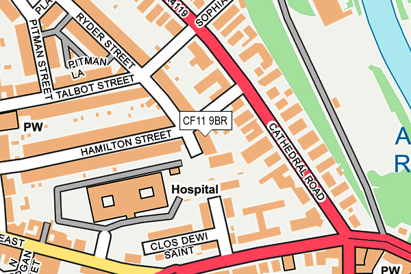 CF11 9BR map - OS OpenMap – Local (Ordnance Survey) CF11 9BR map - OS OpenMap – Local (Ordnance Survey)