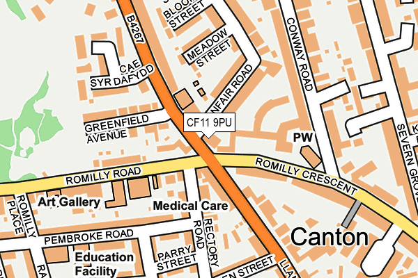 CF11 9PU map - OS OpenMap – Local (Ordnance Survey) CF11 9PU map - OS OpenMap – Local (Ordnance Survey)