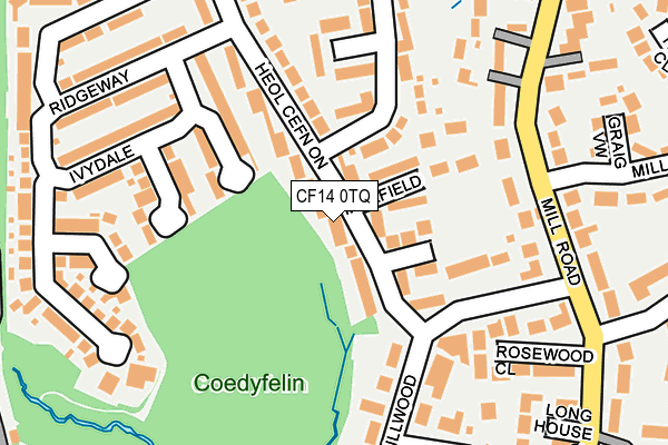 CF14 0TQ map - OS OpenMap – Local (Ordnance Survey) CF14 0TQ map - OS OpenMap – Local (Ordnance Survey)