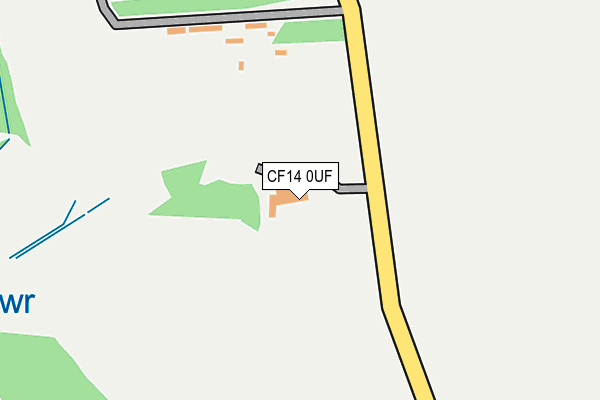 CF14 0UF map - OS OpenMap – Local (Ordnance Survey) CF14 0UF map - OS OpenMap – Local (Ordnance Survey)